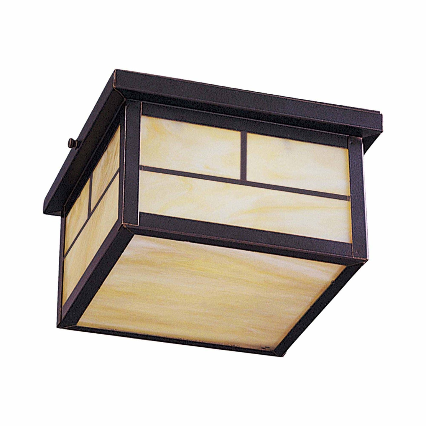 Coldwater Outdoor Flush Mount Ceiling Light in Burnished.