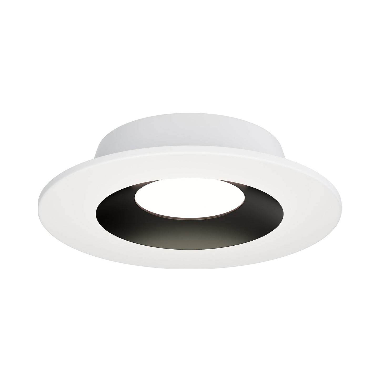 Crisp Round LED Recessed Light in White/Black.