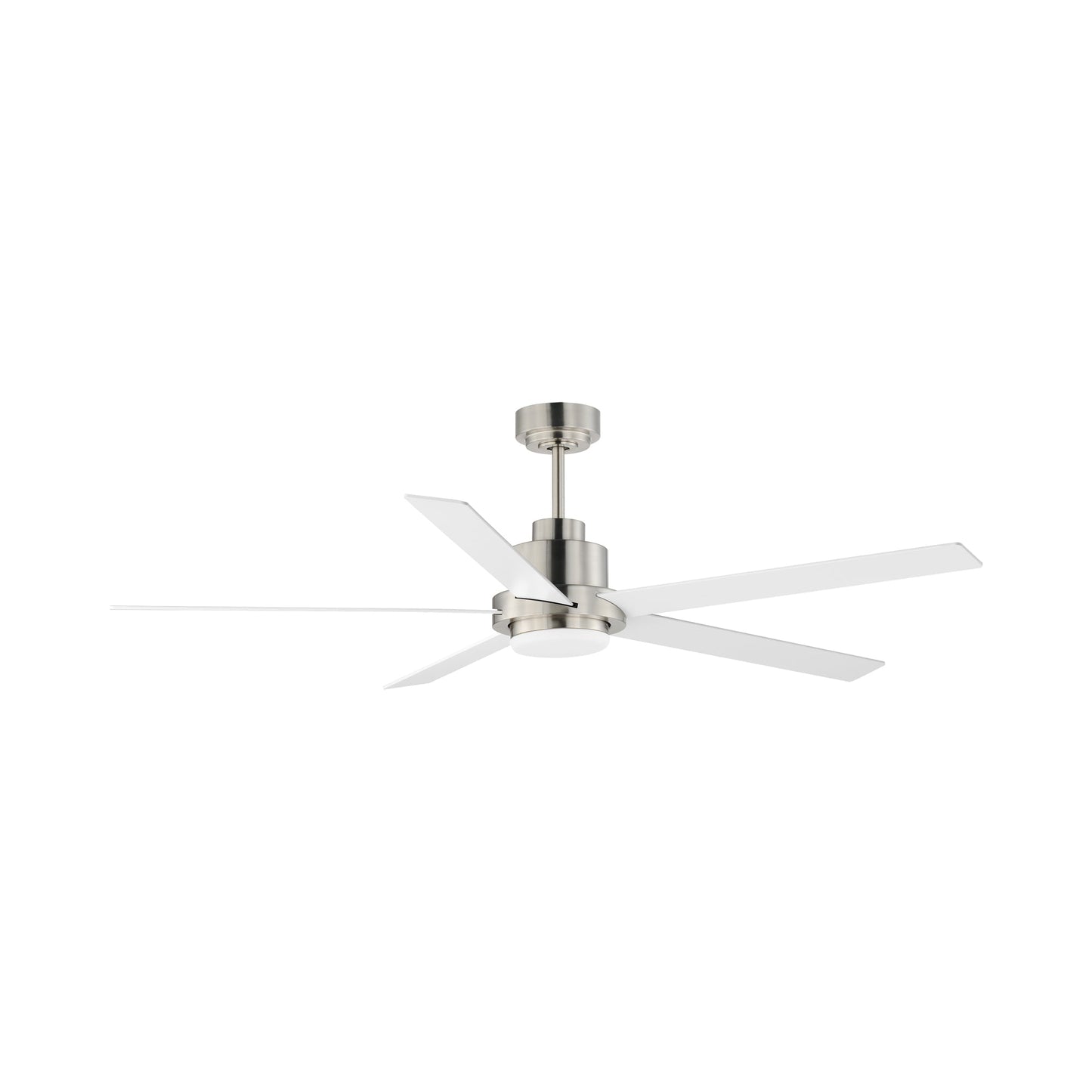 Daisy LED Ceiling Fan in Satin Nickel.