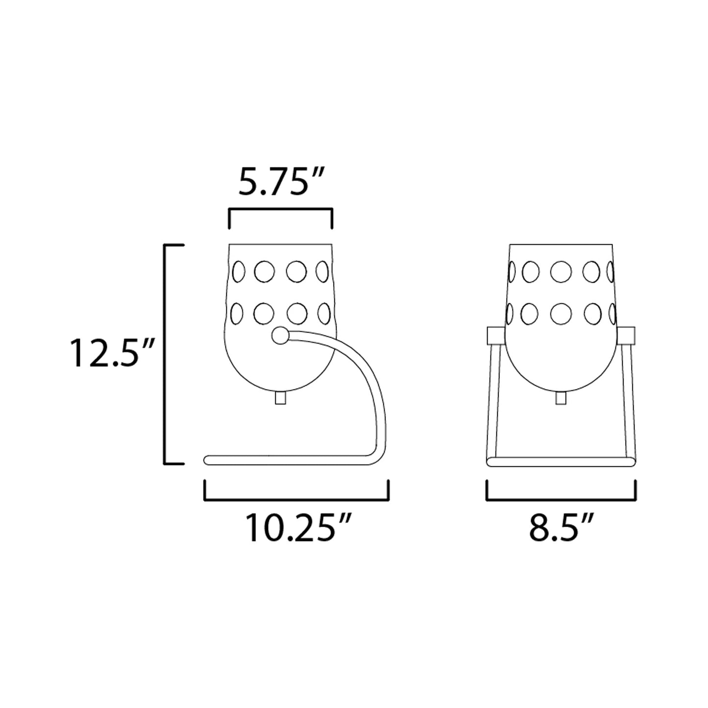 Dottie Table Lamp - line drawing.