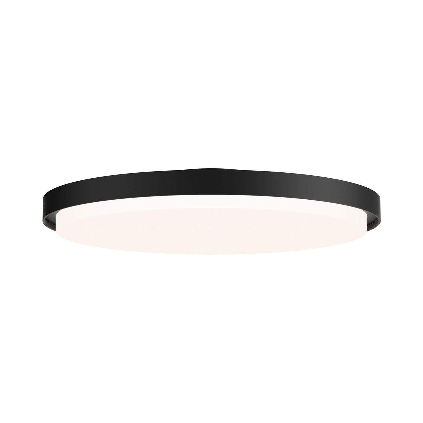 Float LED Flush Mount Ceiling Light in Black (15.25-Inch).