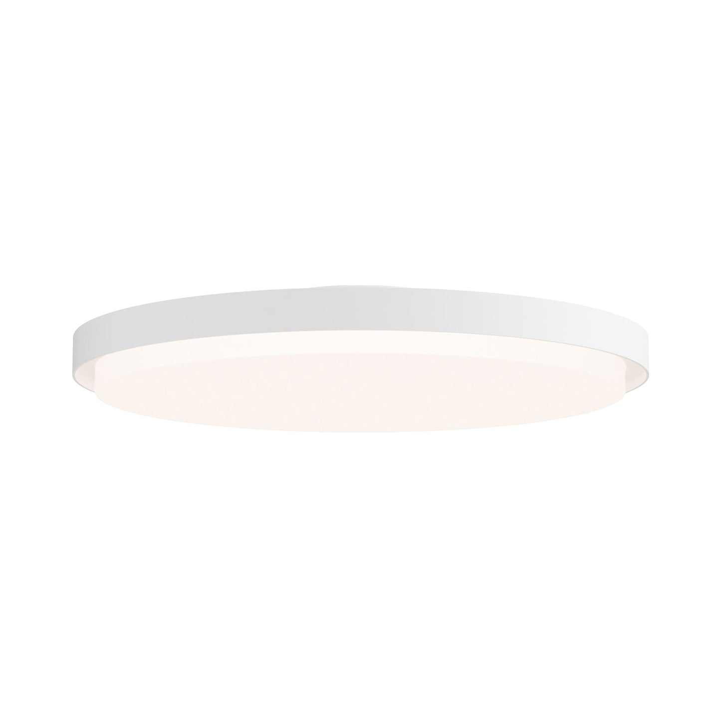 Float LED Flush Mount Ceiling Light in White (15.25-Inch).
