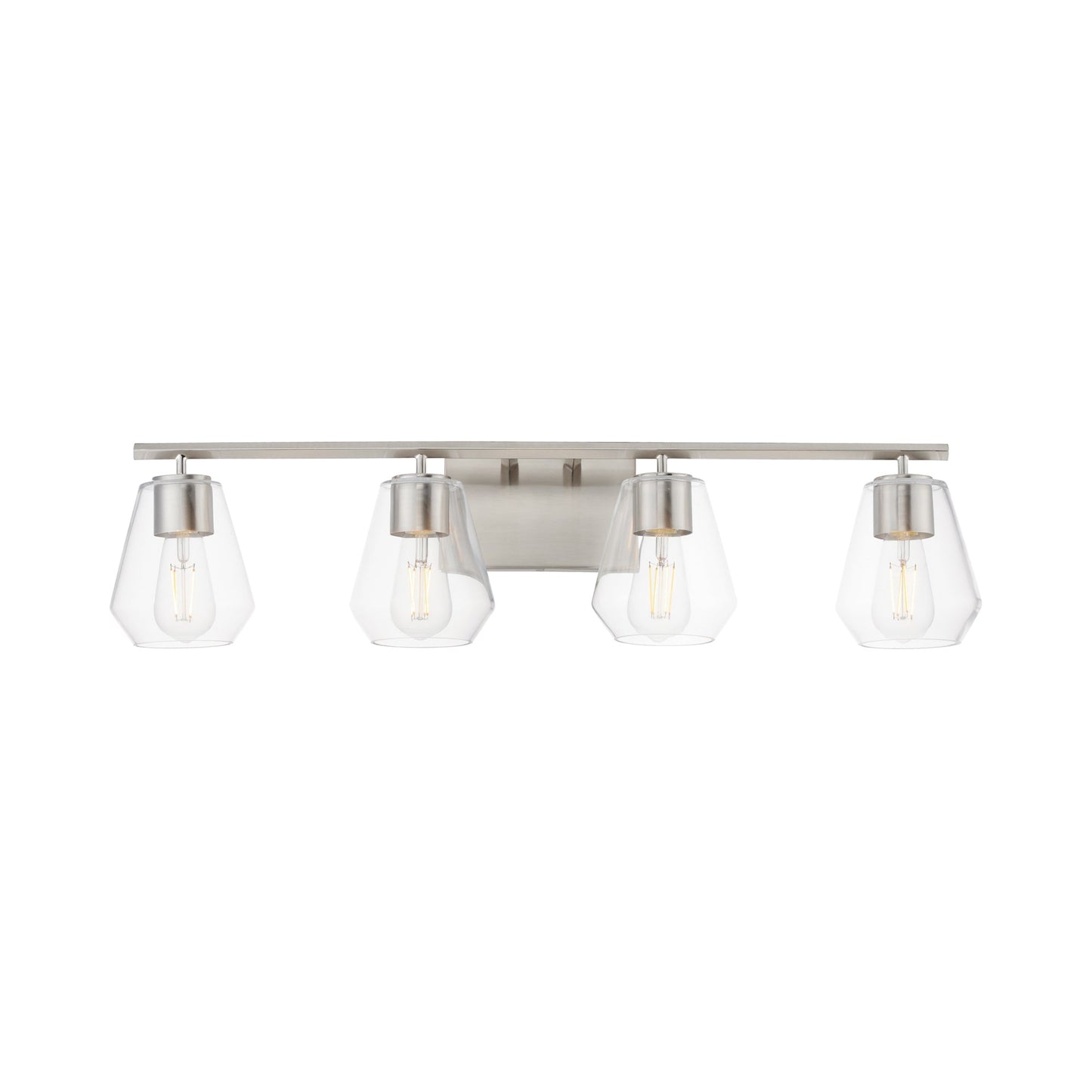 Geode Bath Vanity Light in Satin Nickel (4-Light).