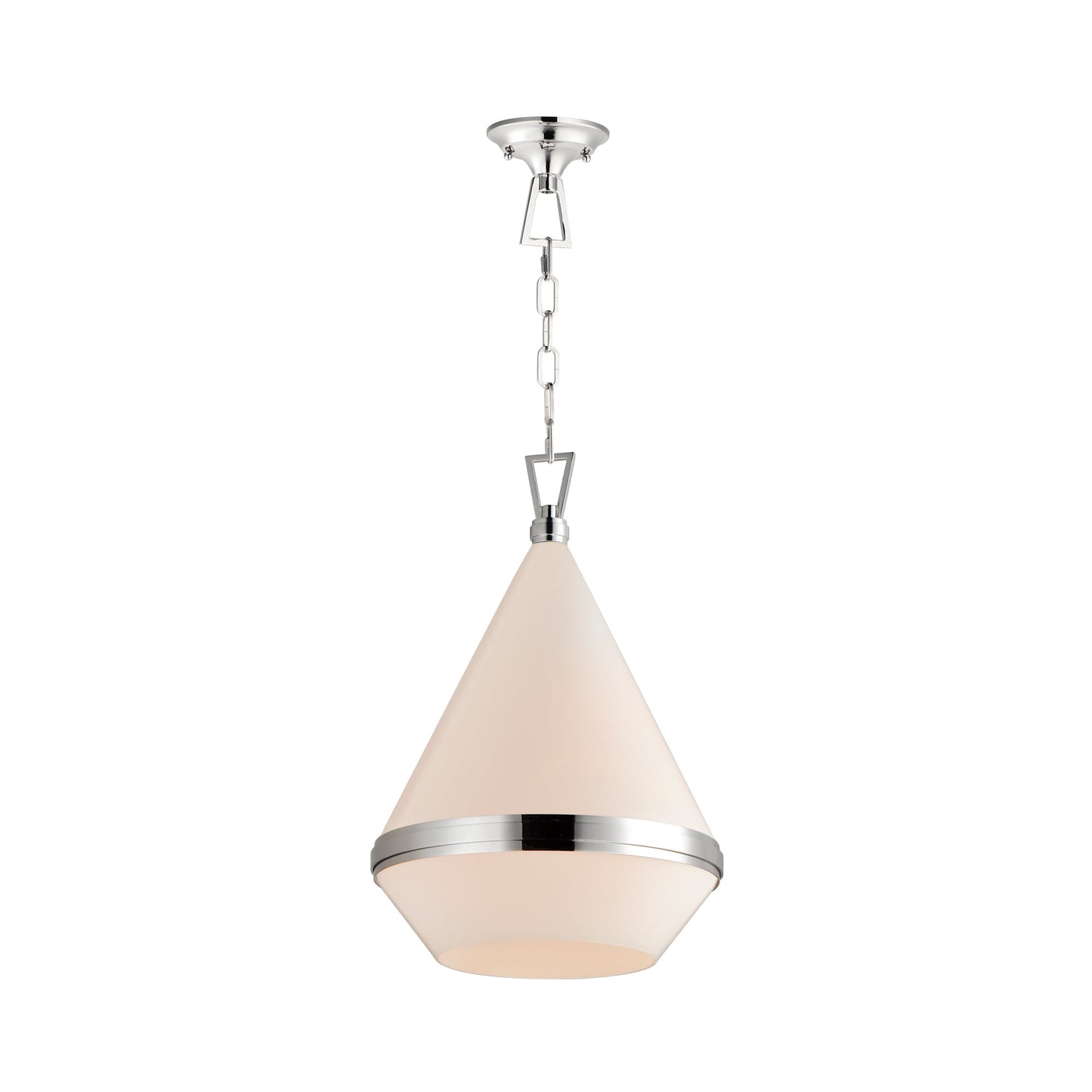Giza Pendant Light in Polished Nickel (15.5-Inch).