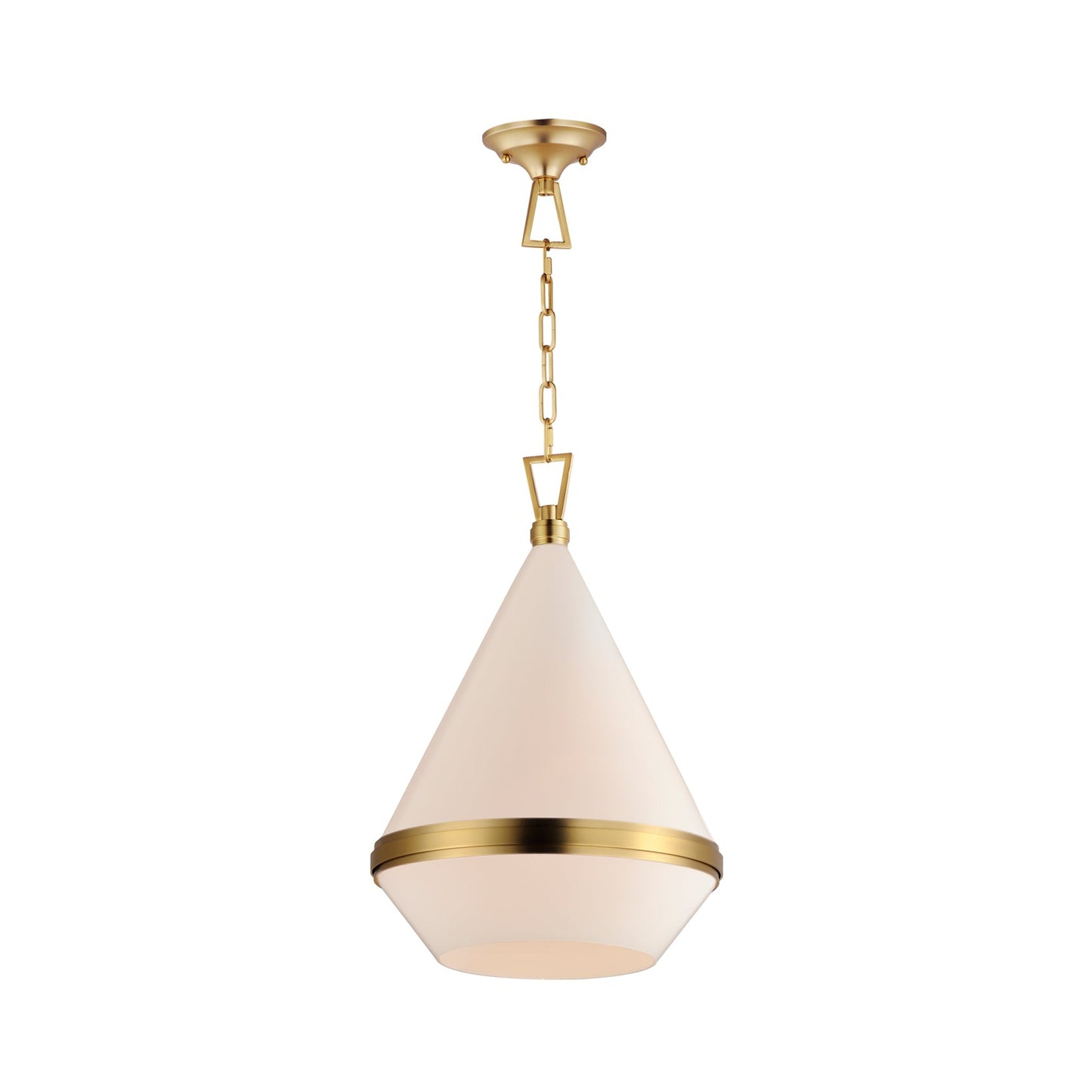 Giza Pendant Light in Satin Brass (15.5-Inch).