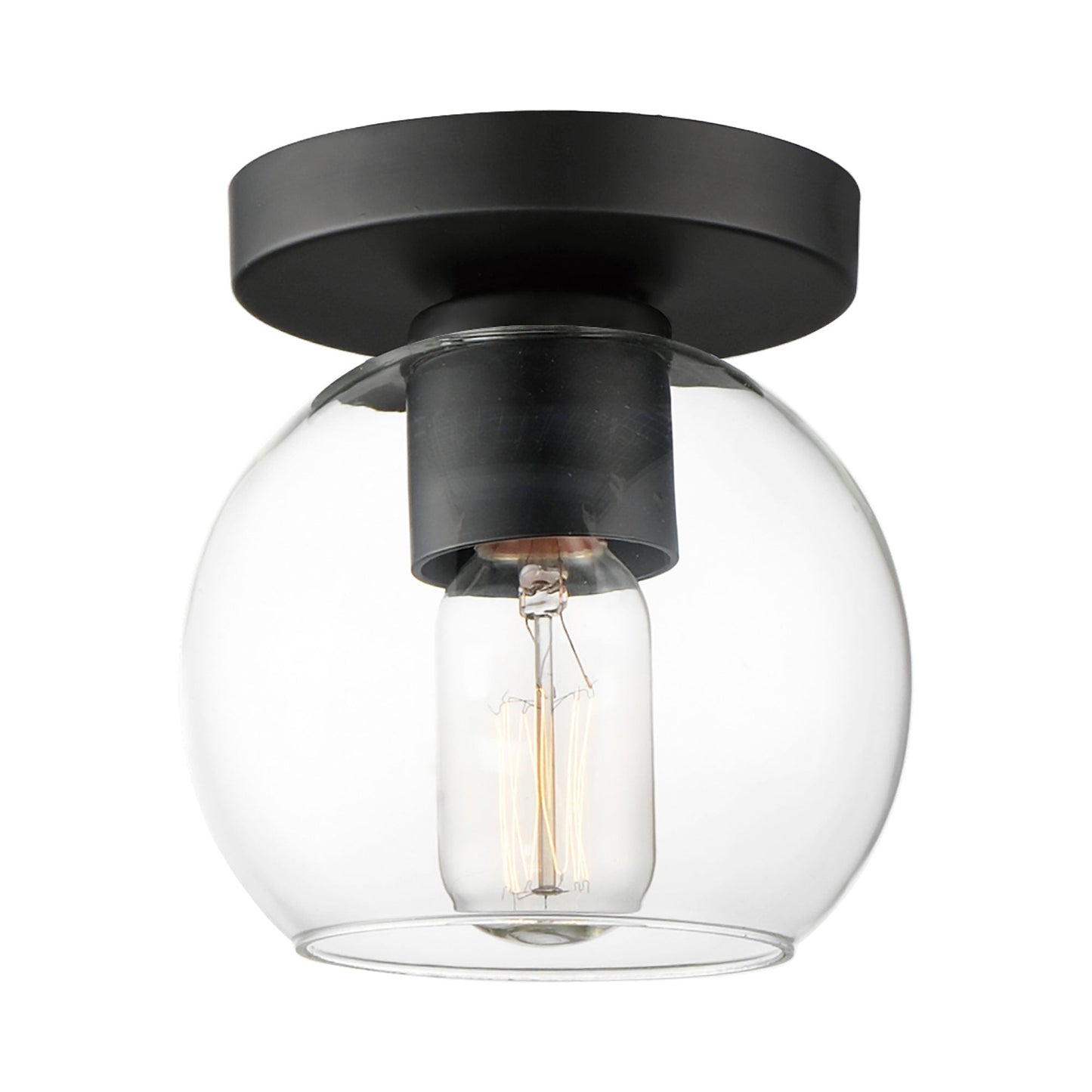 Knox Flush Mount Ceiling Light in Black.