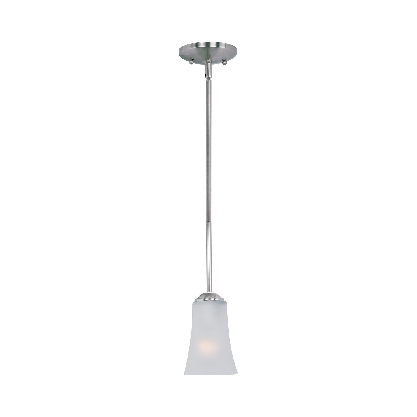 Logan Mini Pendant Light in Satin Nickel.