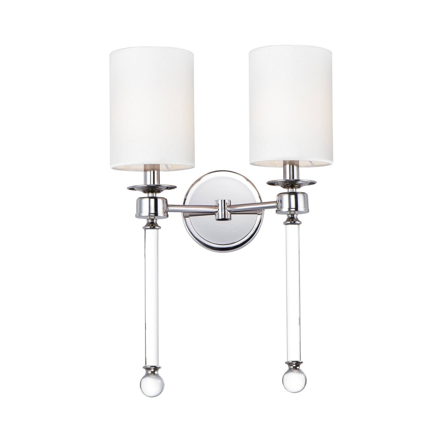 Lucent Wall Light in Polished Nickel (2-Light).