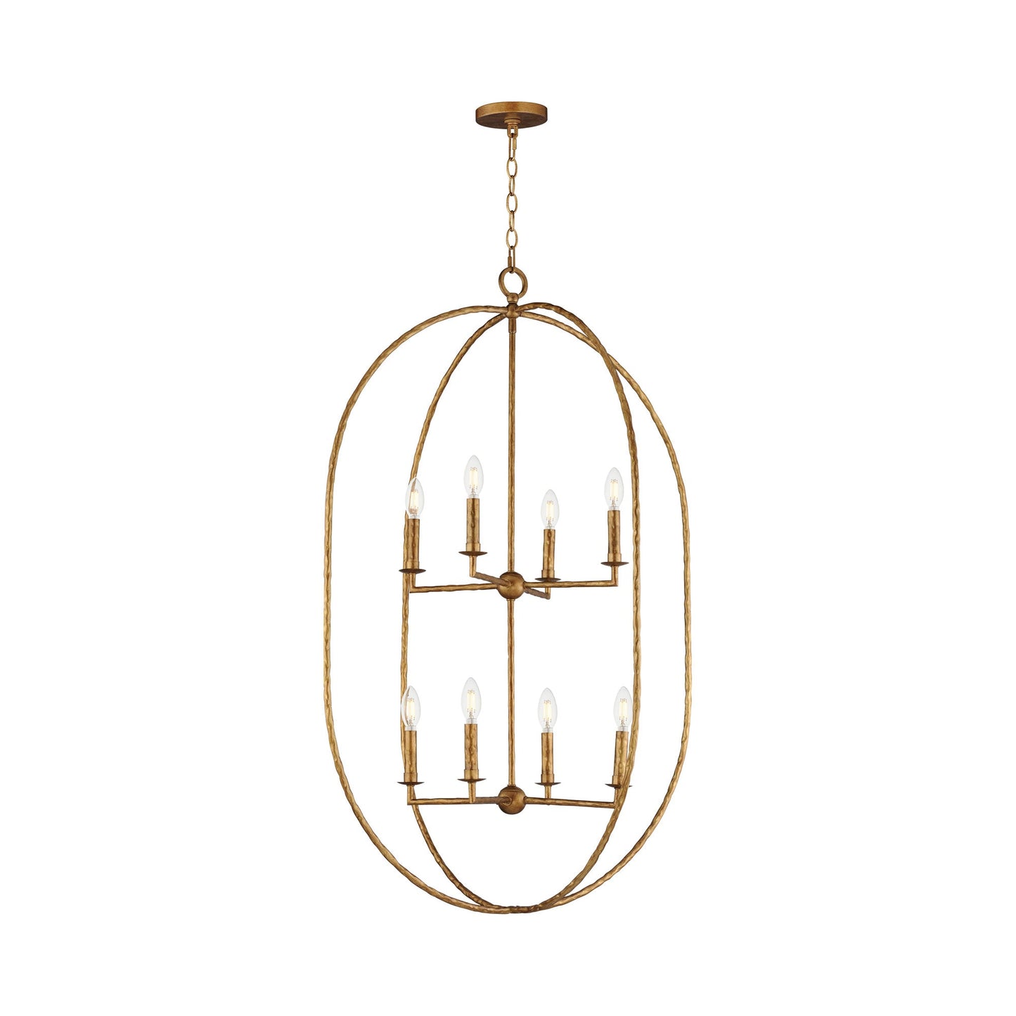 Martel Multi Light Pendant Light in Etruscan Gold (30-Inch).