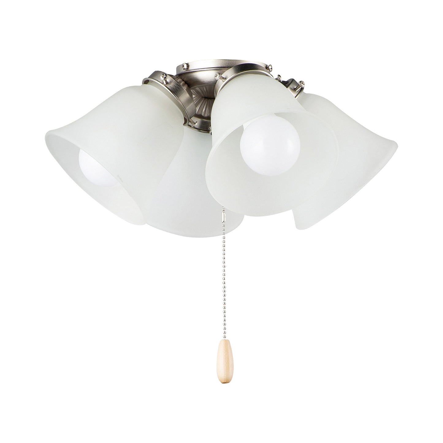 Multi-Light Ceiling Fan Light Kit in Satin Nickel (15-Inch).