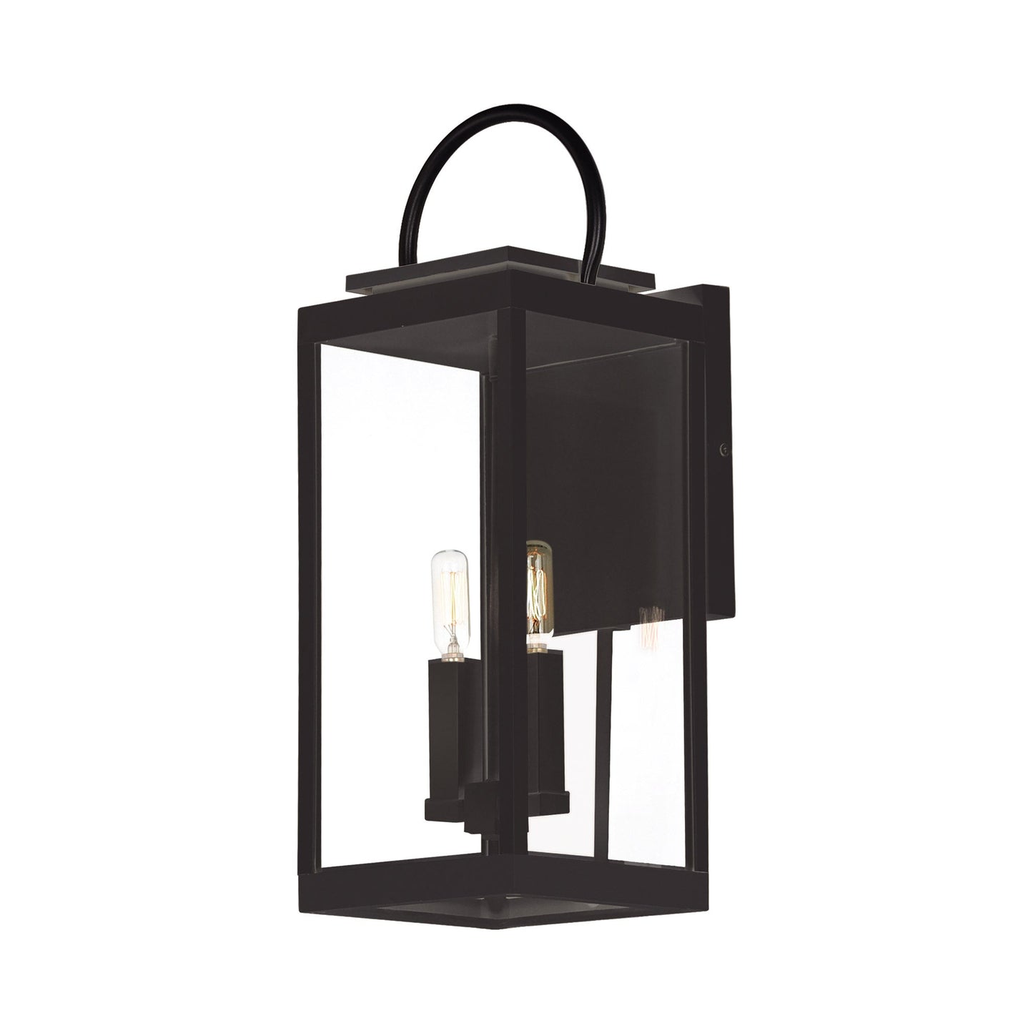 Nassau Outdoor Wall Light in Black (21.25-Inch).