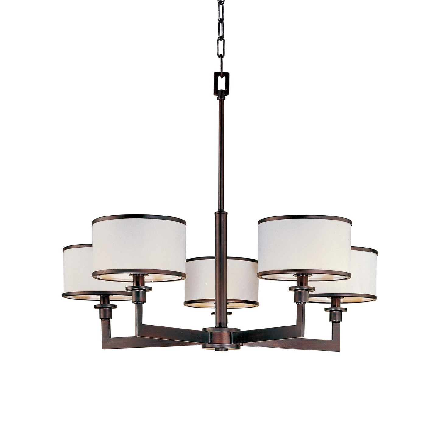 Nexus Chandelier in Oil Rubbed Bronze.