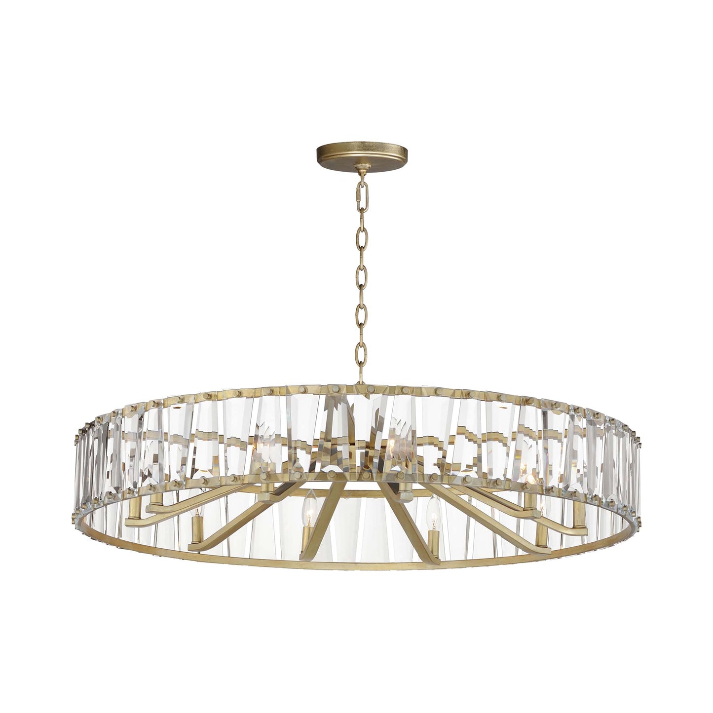Odeon Chandelier in Golden Silver (10-Light).
