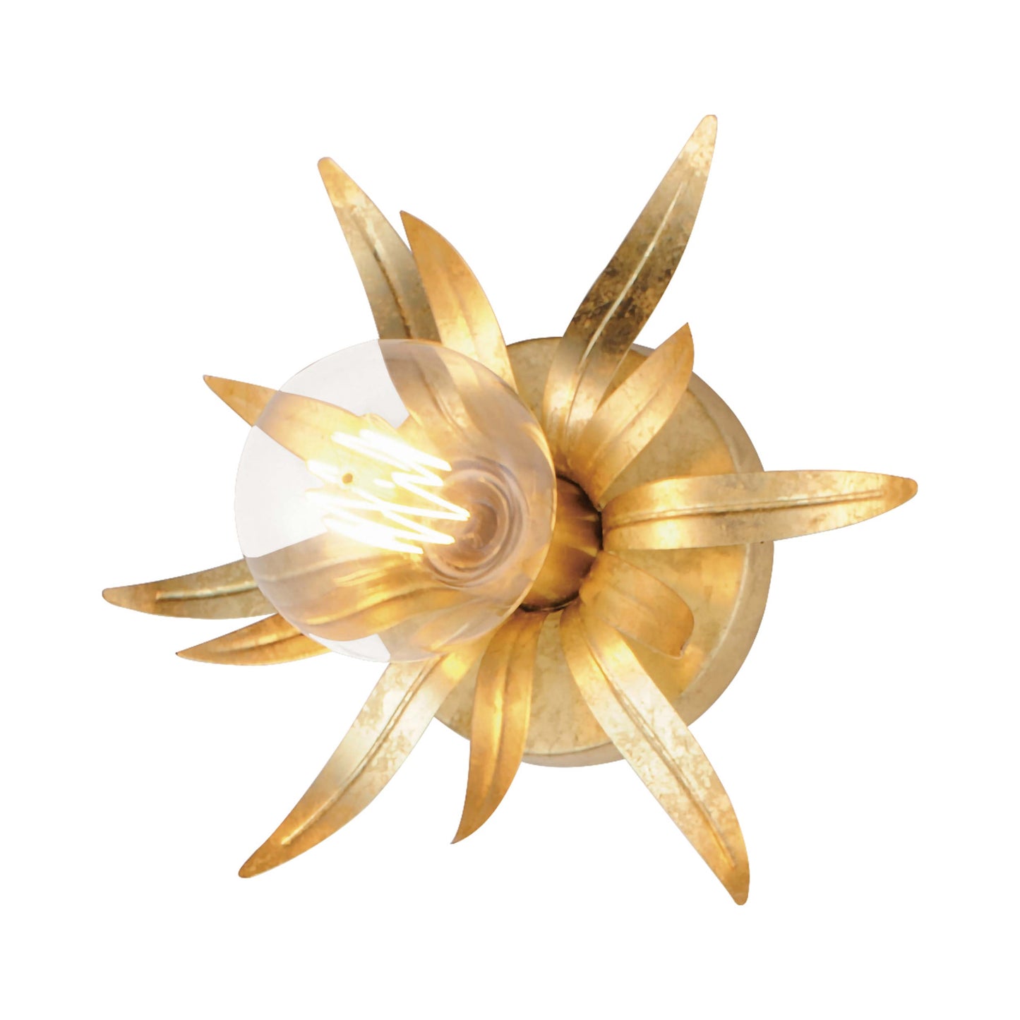 Paloma Bath Wall Light in Gold Leaf.