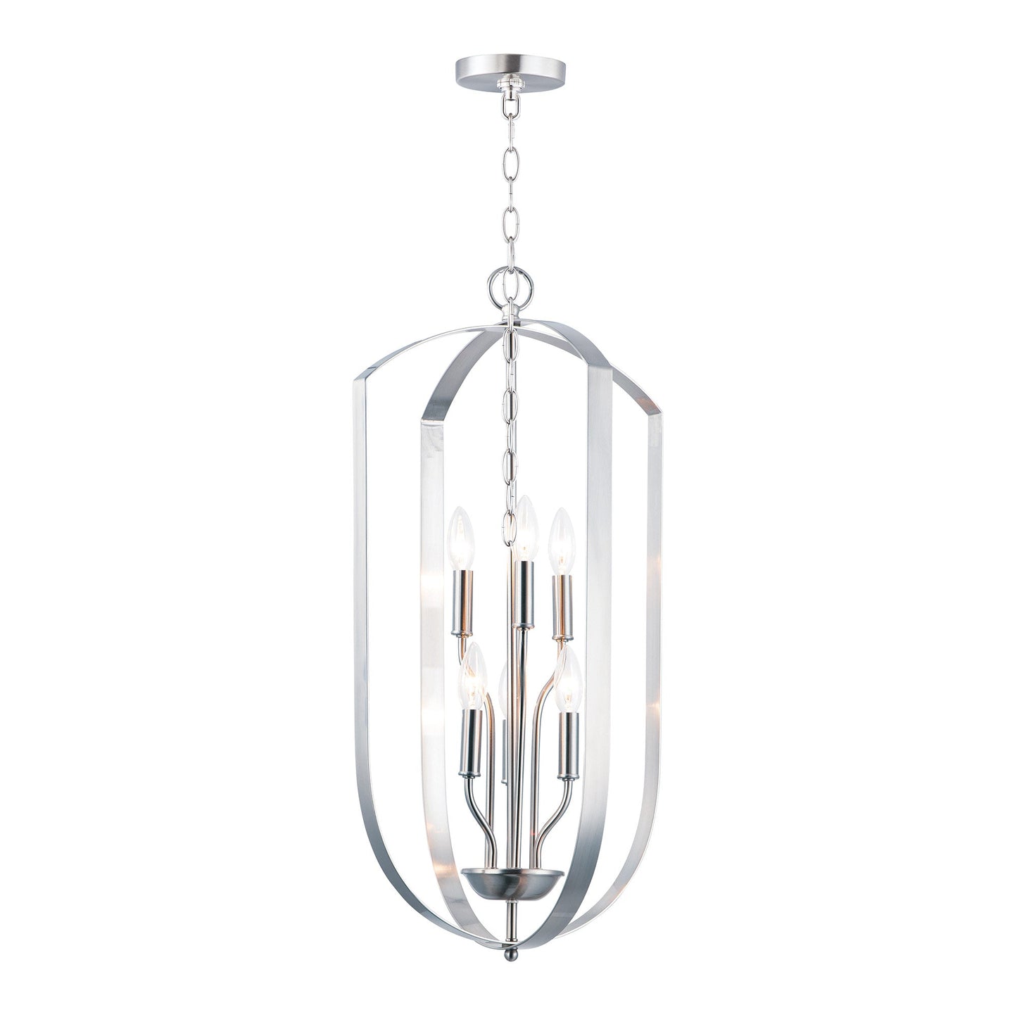 Provident Tier Chandelier in Satin Nickel (6-Light).