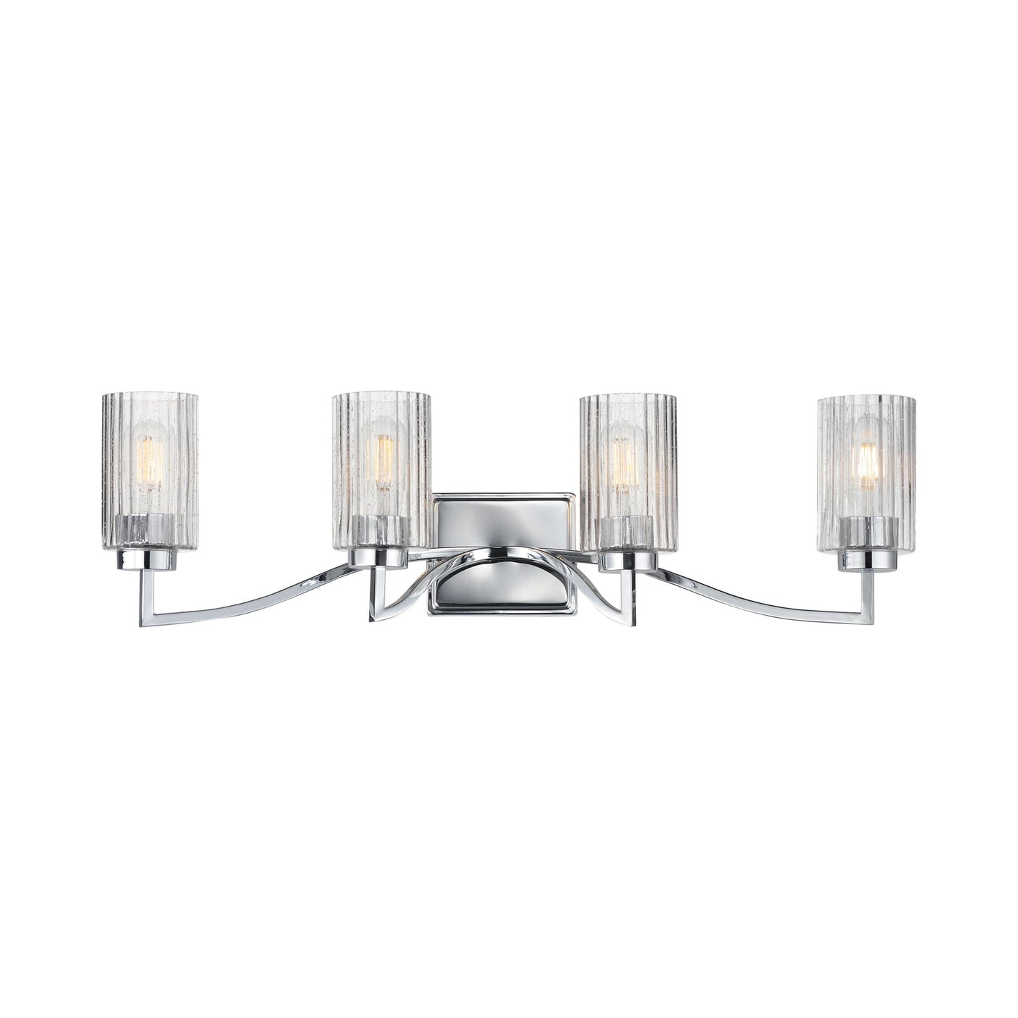 Rigata Bath Vanity Light in Polished Nickel (4-Light).