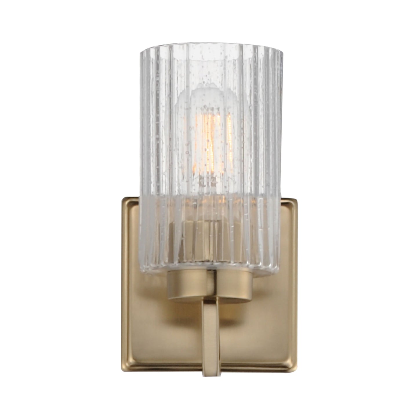 Rigata Bath Wall Light in Satin Champagne.