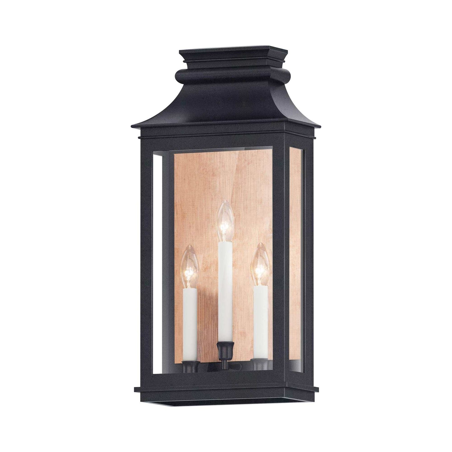 Savannah Outdoor Wall Light Antique Copper/Black Oxide (3-Light).