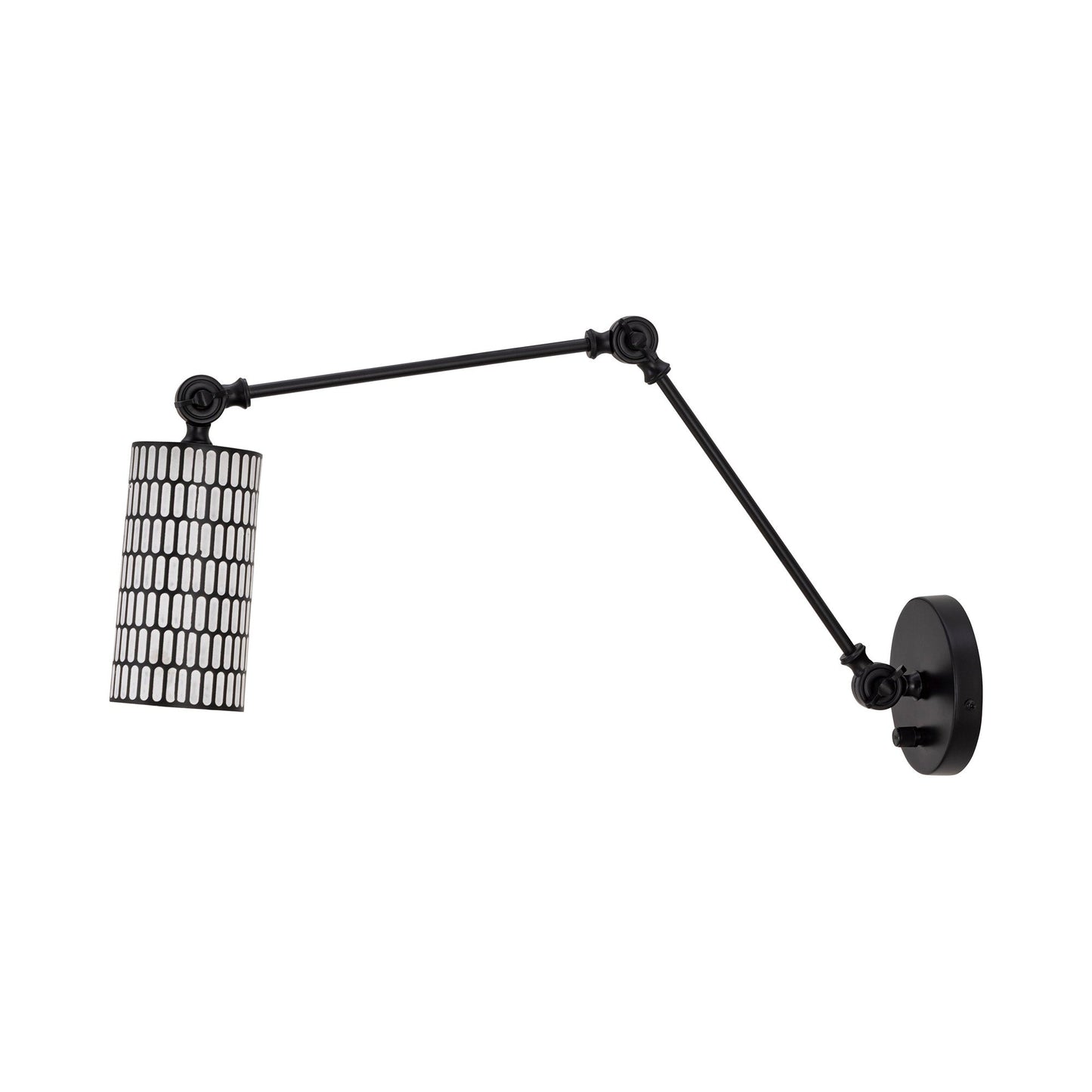 Shaka Swing Arm Wall Light in Black/White.