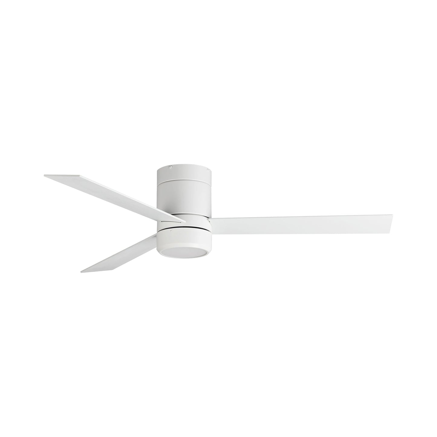 Tanker LED Hugger Ceiling Fan in Matte White.