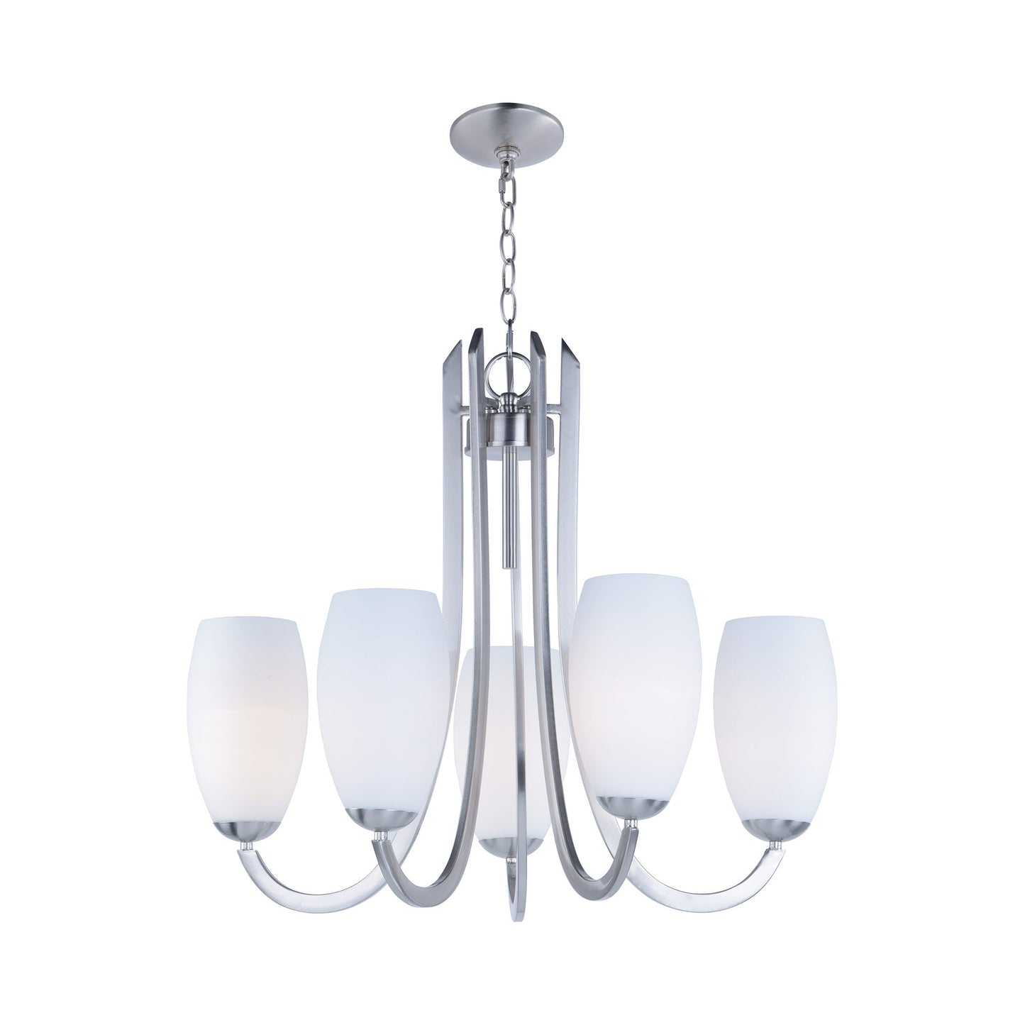Taylor Chandelier in Satin Nickel (5-Light).