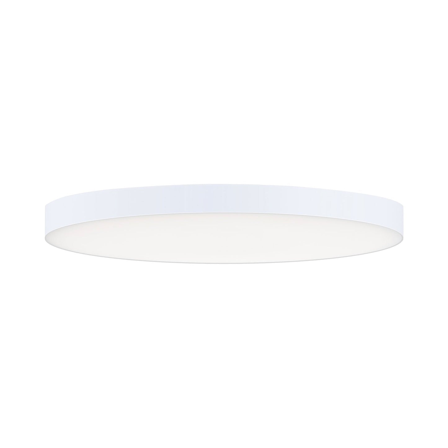 Trim Round LED Flush Mount Ceiling Light in White (Large).