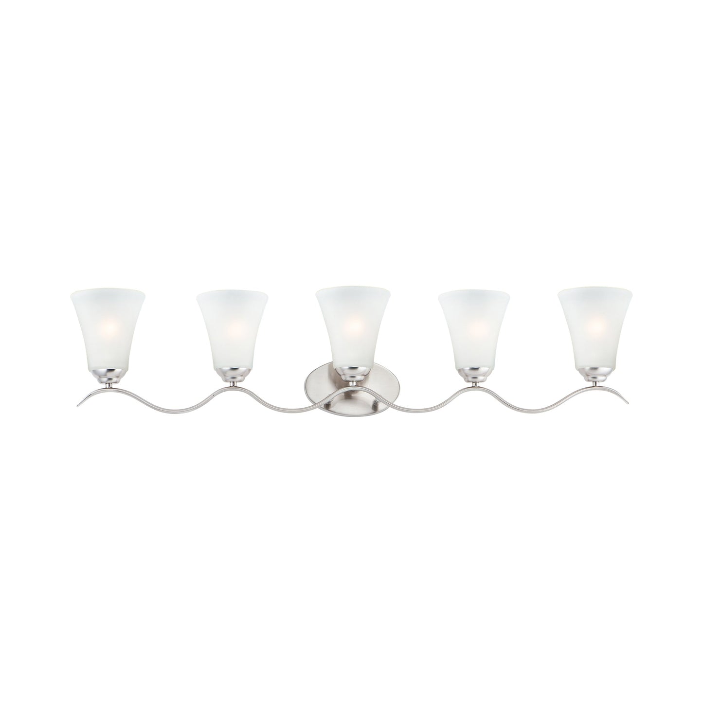 Vital Bath Vanity Light in Satin Nickel (5-Light).