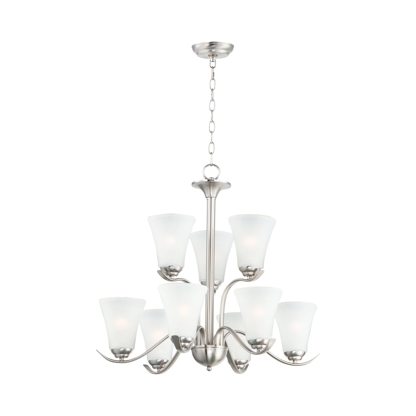 Vital Chandelier in Satin Nickel (9-Light).