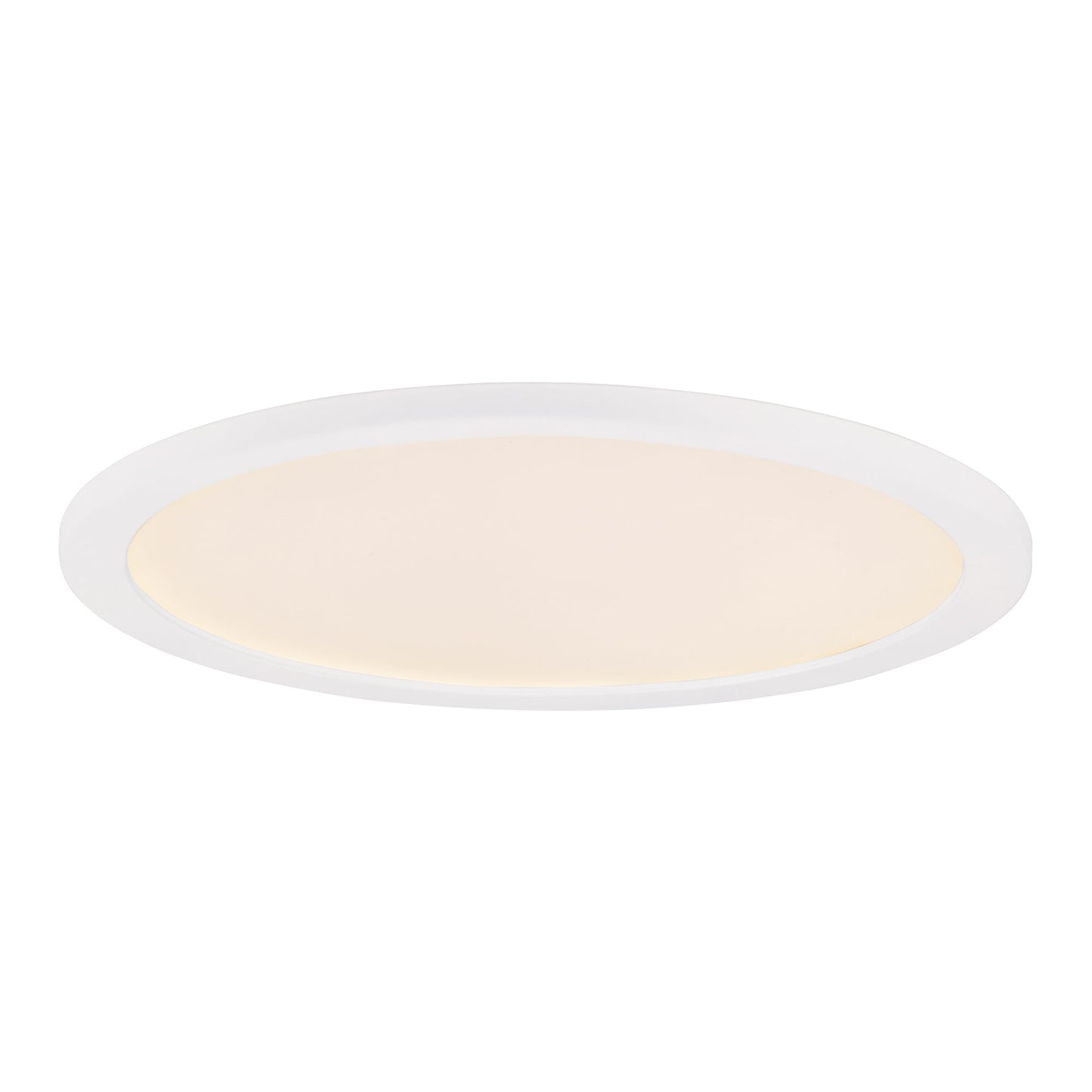 Wafer LED Flush Mount Ceiling Light in White (Large/Round).