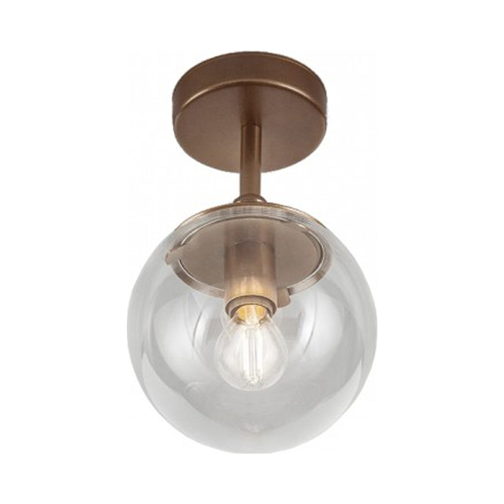 Global Semi Flush Mount Ceiling Light in Bronze (Large).