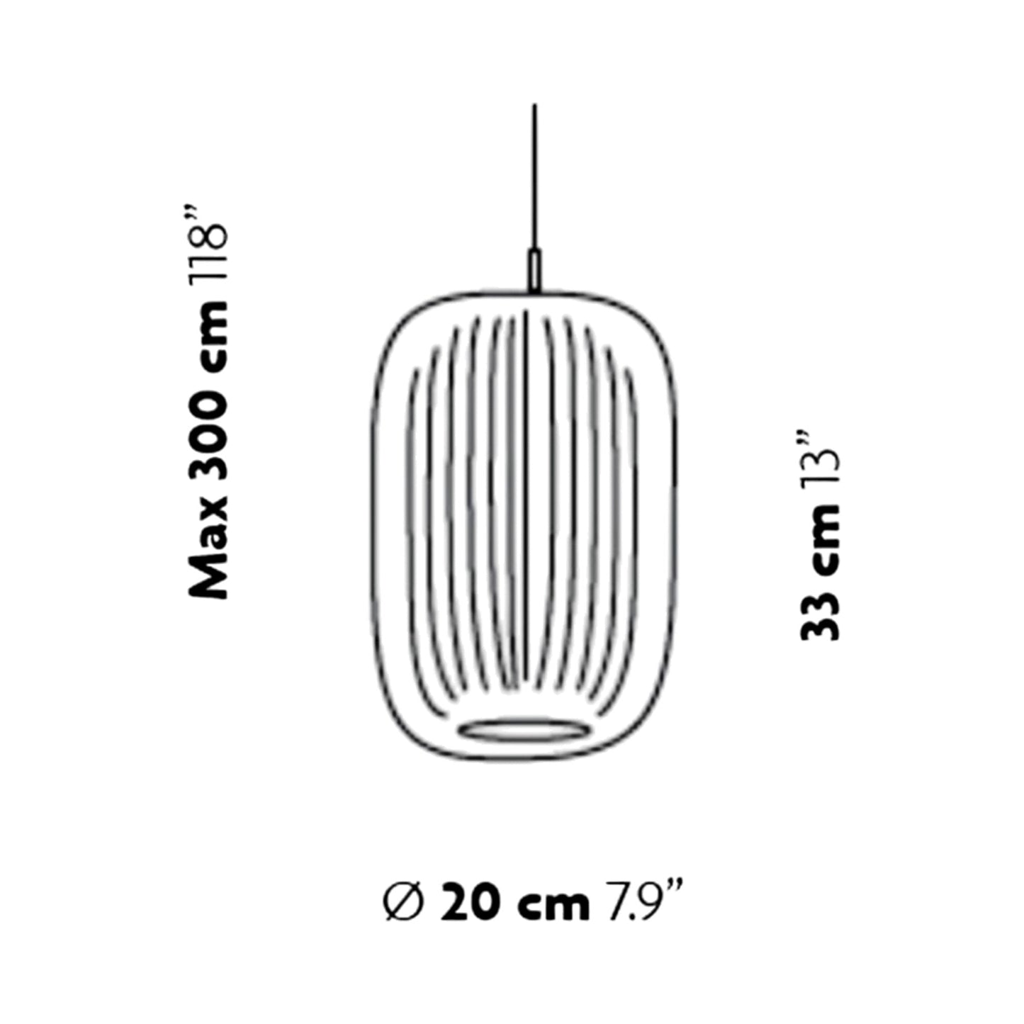 Nest 401 Pendant Light - line drawing.