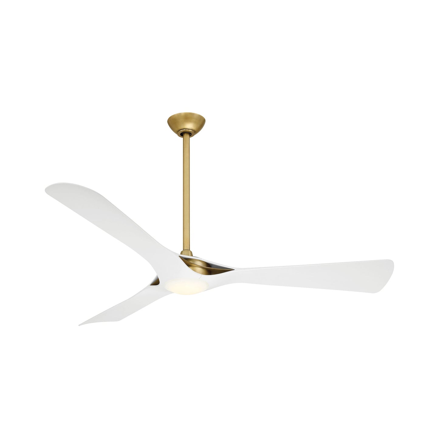 Bridge Smart LED Ceiling Fan in Legacy Brass/Flat White.