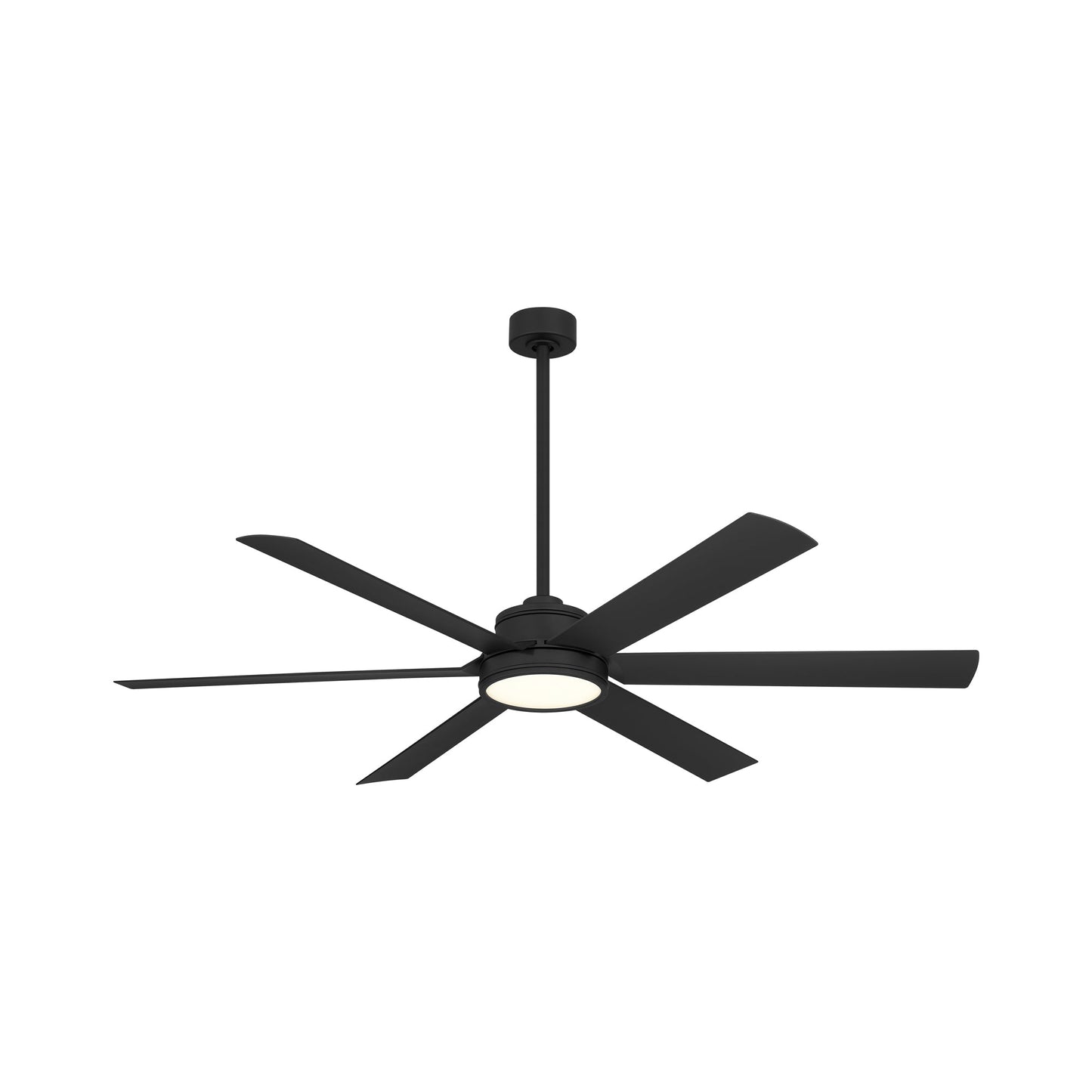 Cairo Smart LED Ceiling Fan in Coal Black/Coal Black.