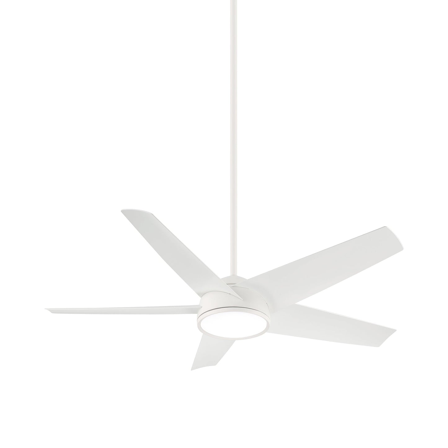 Chubby Outdoor LED Smart Ceiling Fan in Flat White.