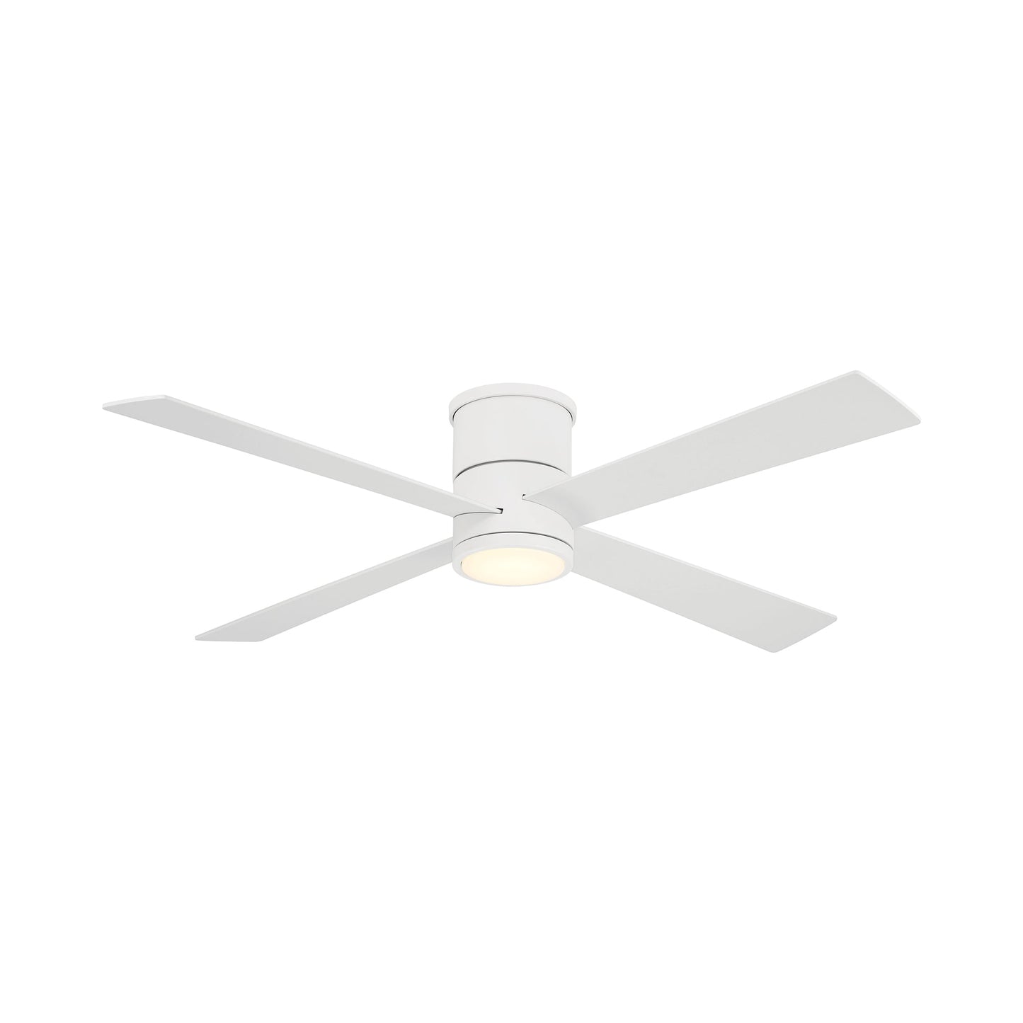 Falco LED Flush Mount Ceiling Fan in Flat White/Flat White.