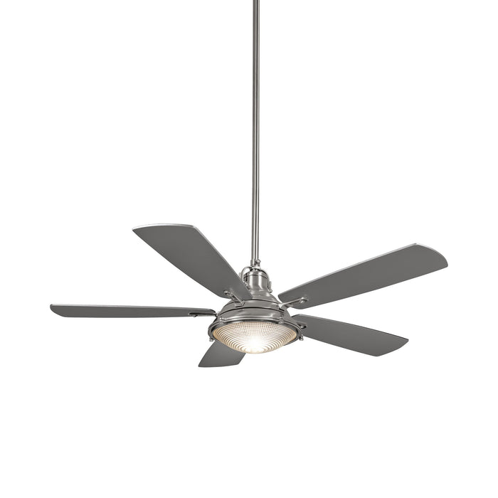 Groton LED Ceiling Fan in Brushed Nickel.