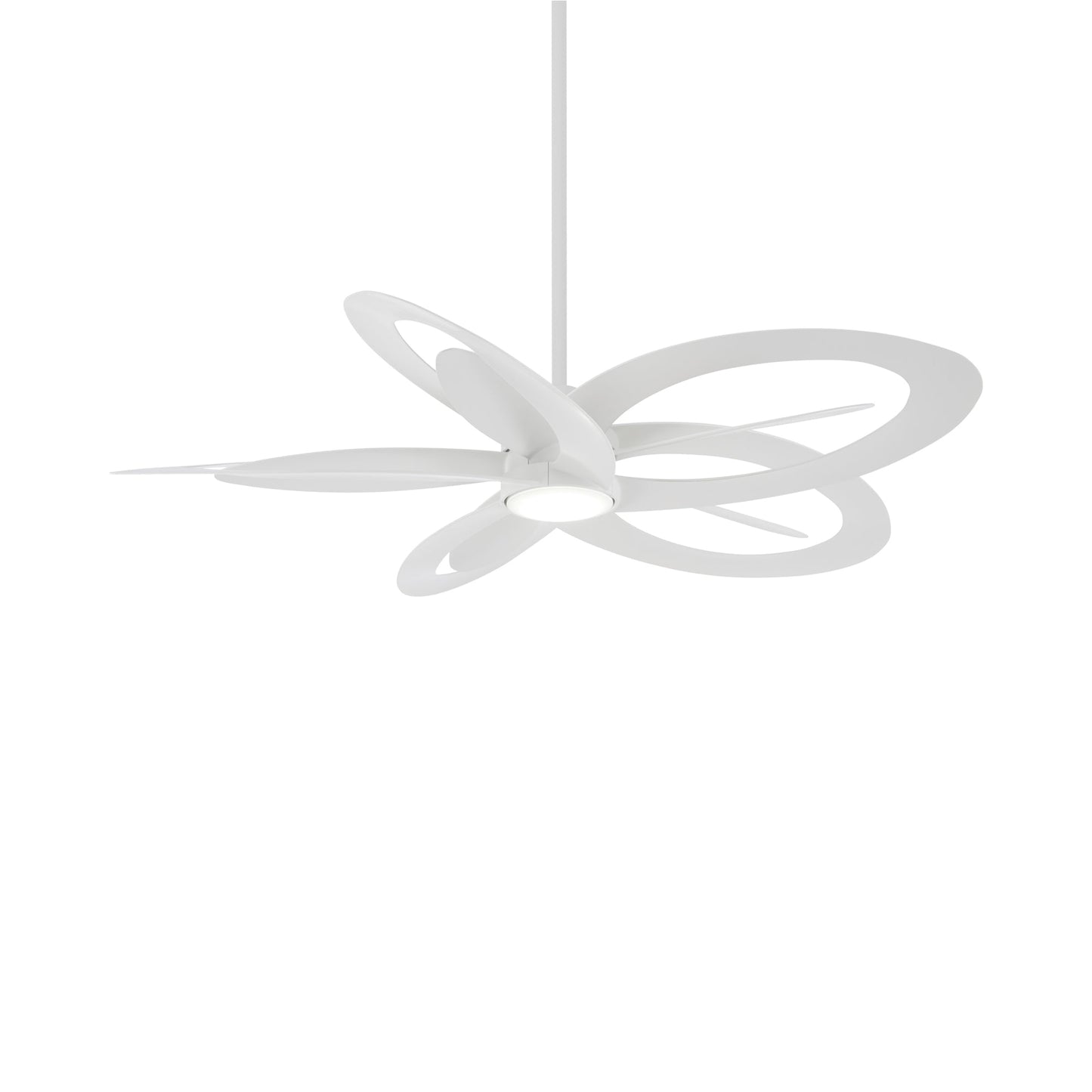 Pinup LED Ceiling Fan in Flat White.