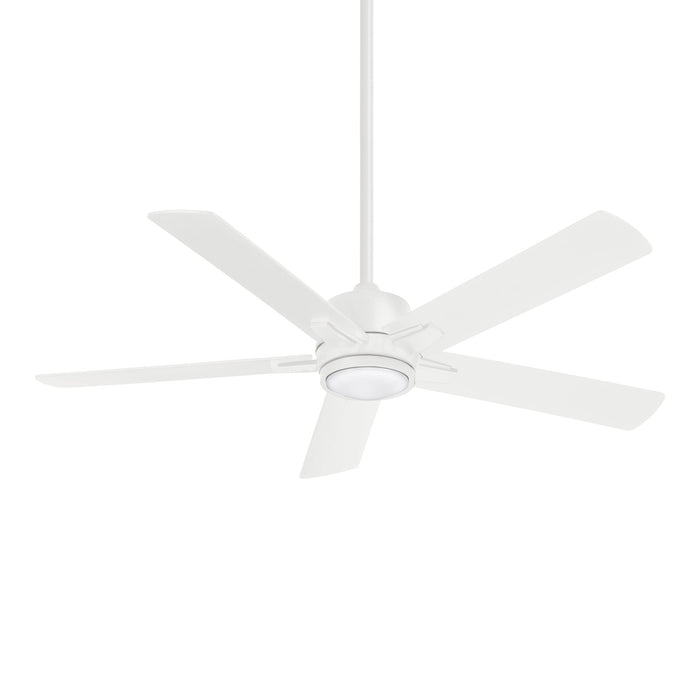 Stout LED Ceiling Fan in Flat White.