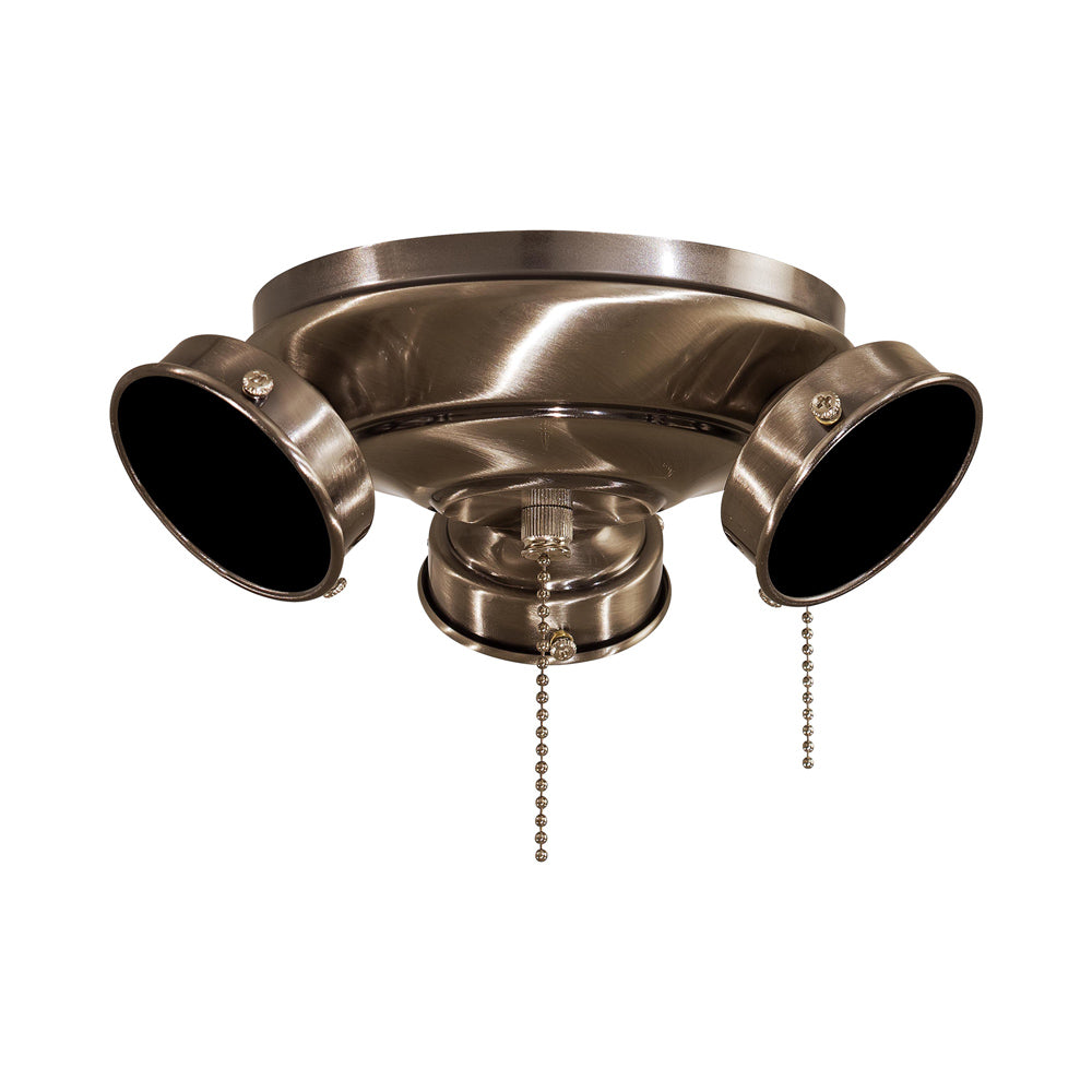 Timeless Fan Light Kit in Burnished Nickel.