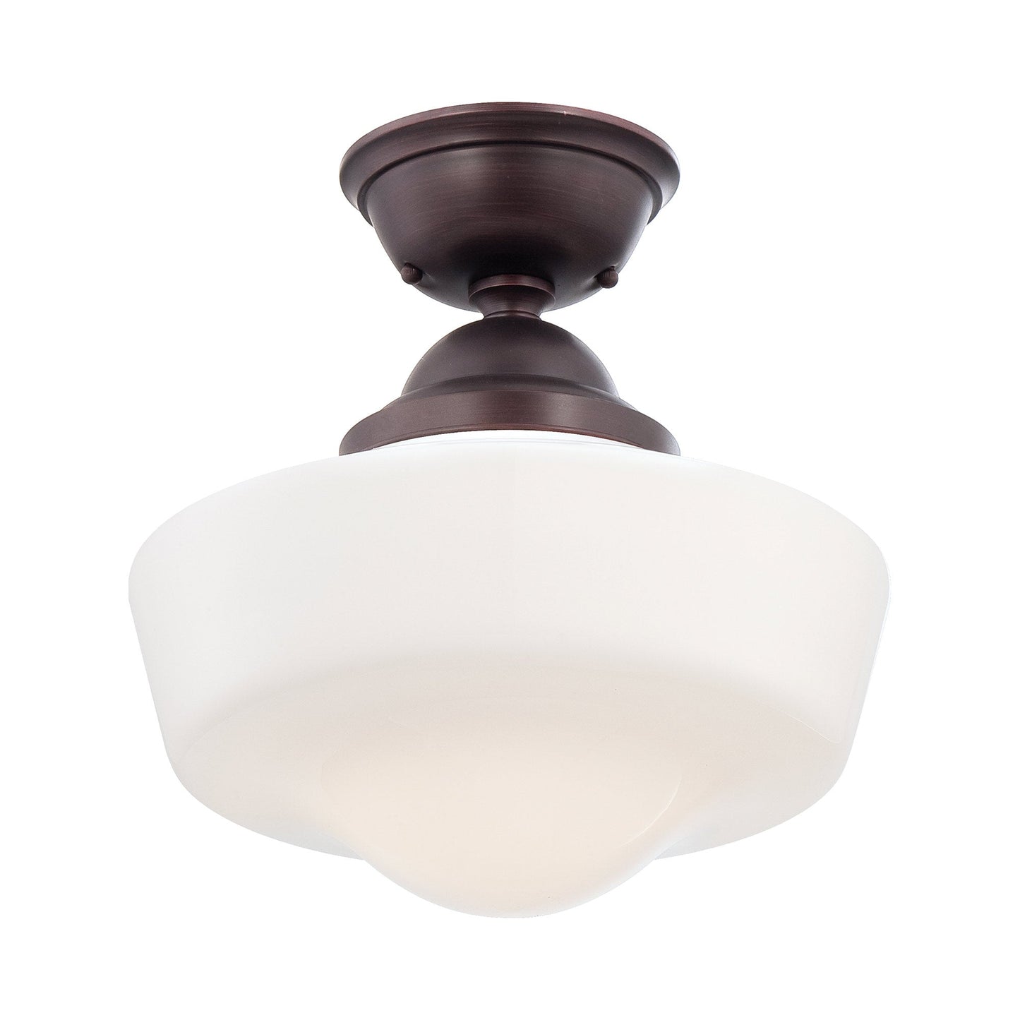2257 Semi Flush Mount Ceiling Light in Brushed Bronze.