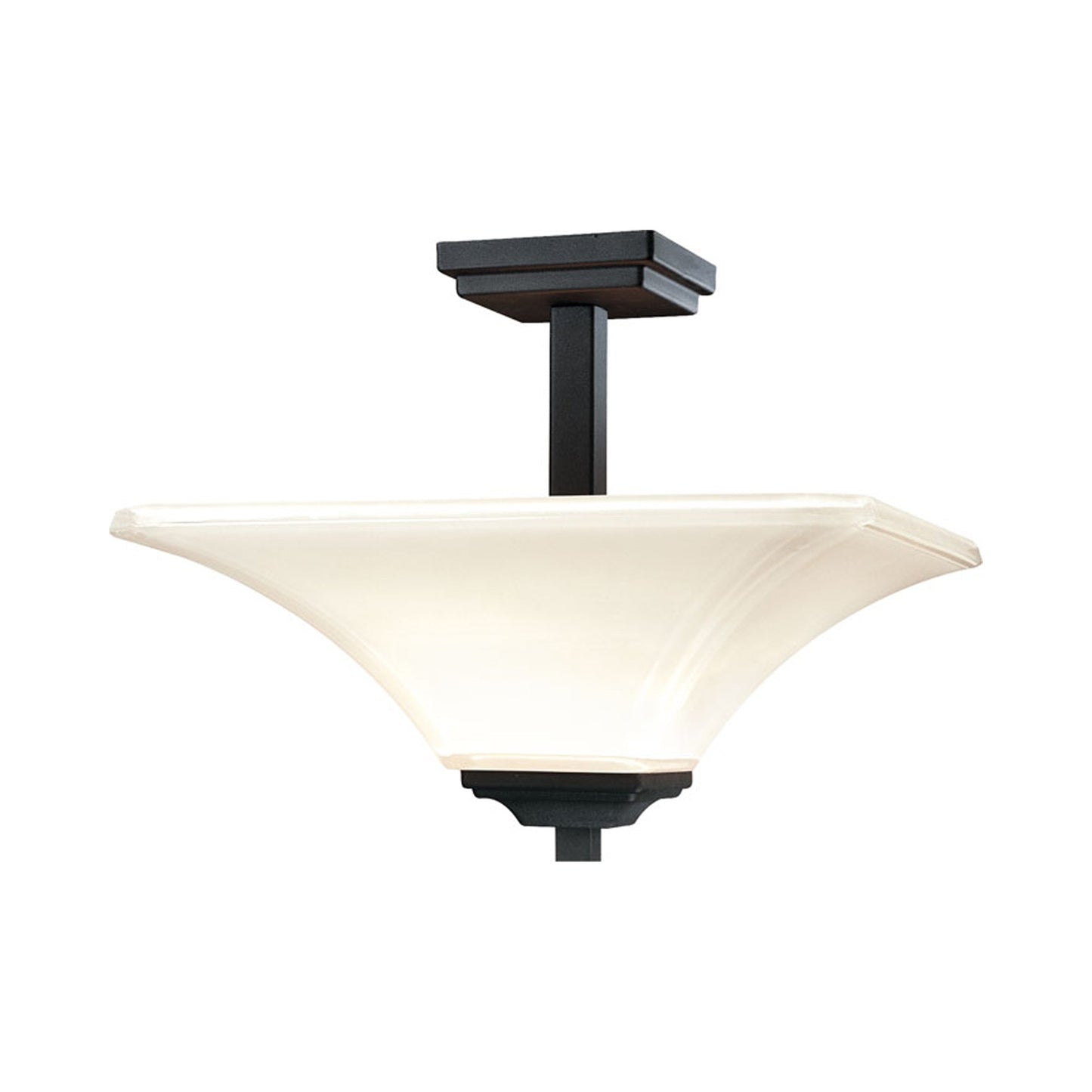 Agilis Semi Flush Mount Ceiling Light in Black.