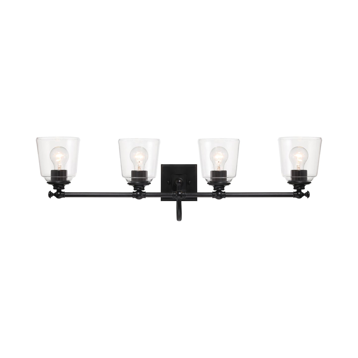 Antonia Bath Vanity Light in Coal Black (4-Light).