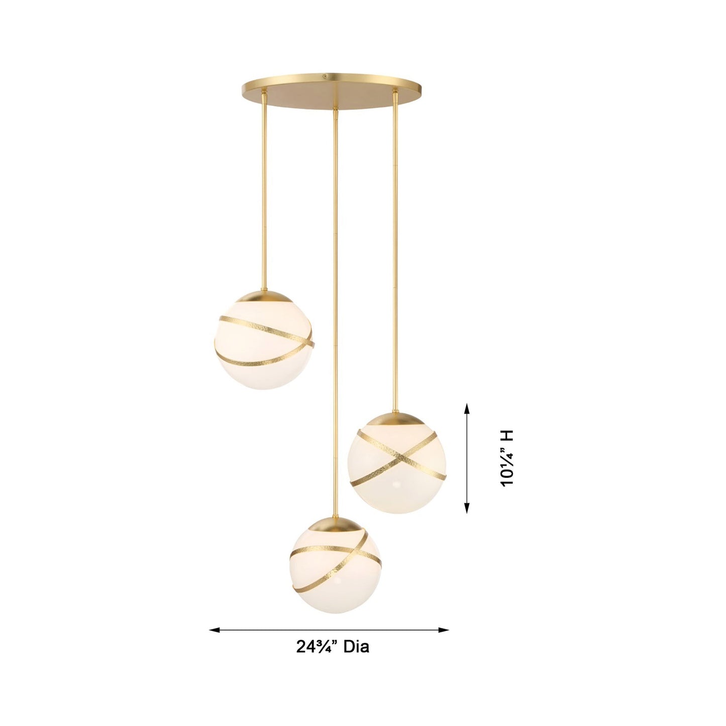 Batignolles Multi Pendant Light - line drawing.