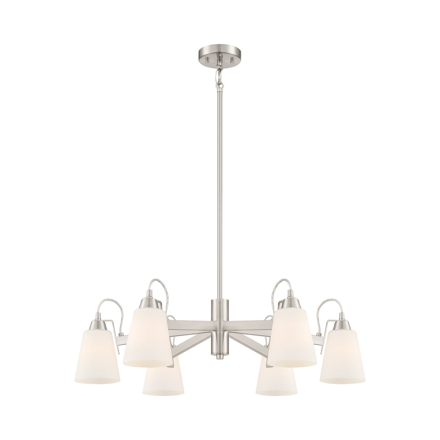 Beckonridge Chandelier in Brushed Nickel (6-Light).