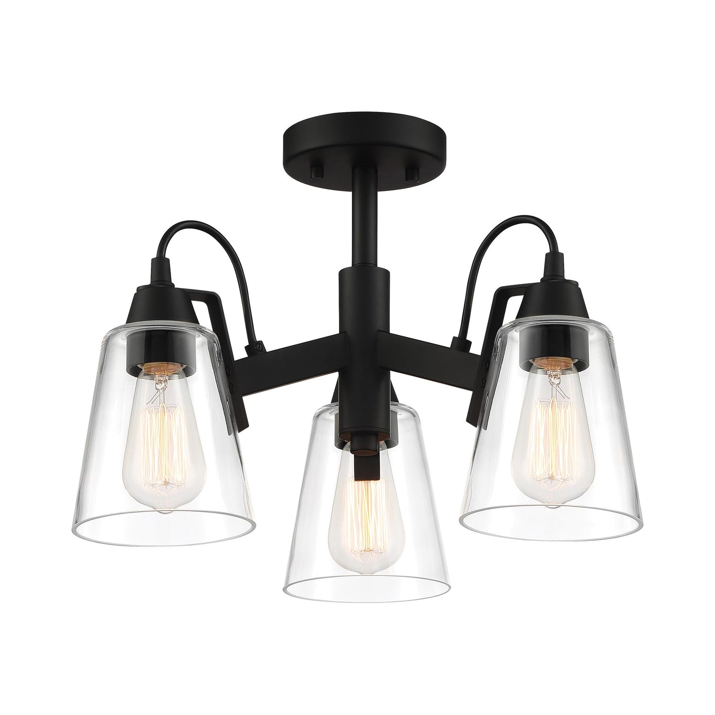 Beckonridge Semi Flush Mount Ceiling Light in Coal.