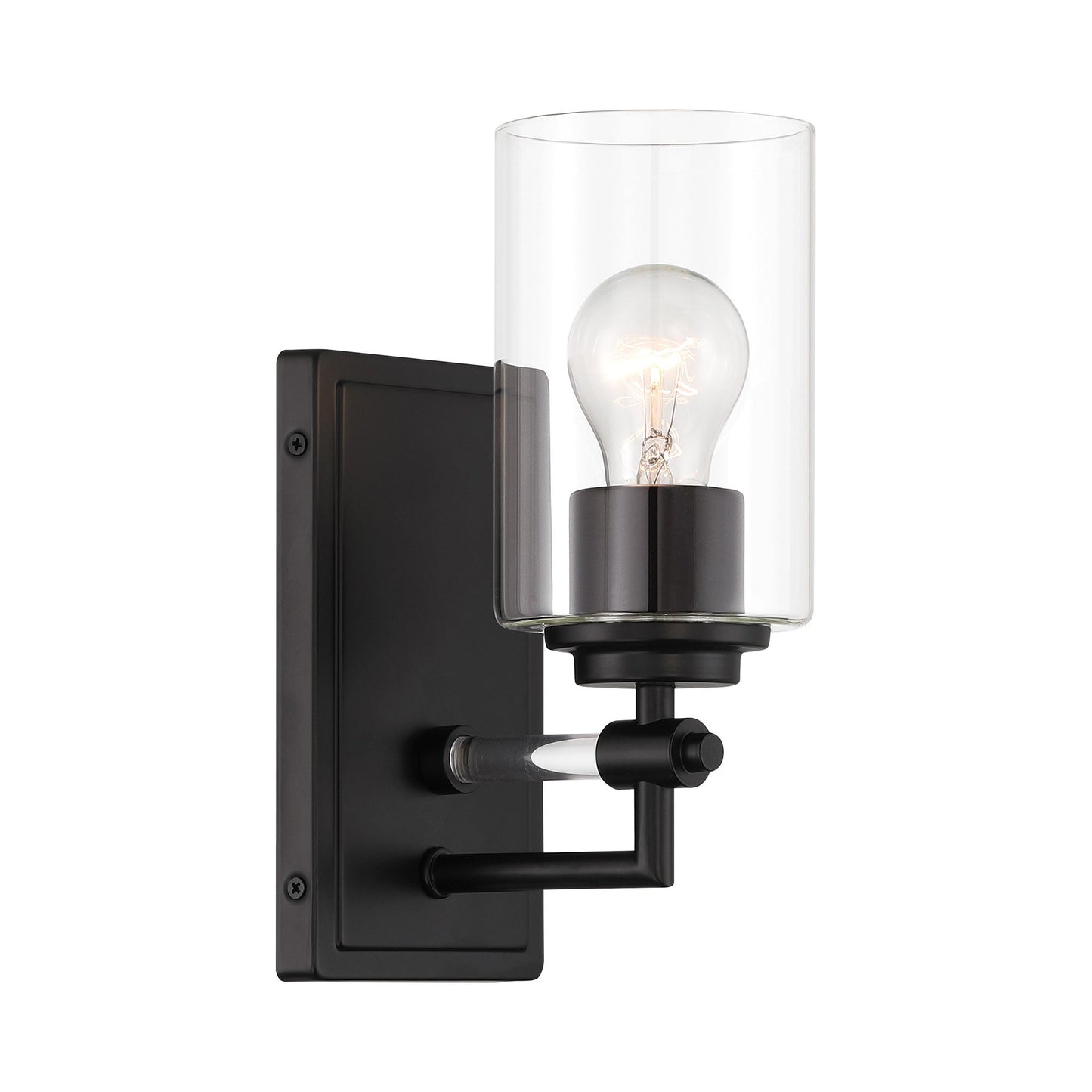 Binsly Bath Wall Light in Coal Black.