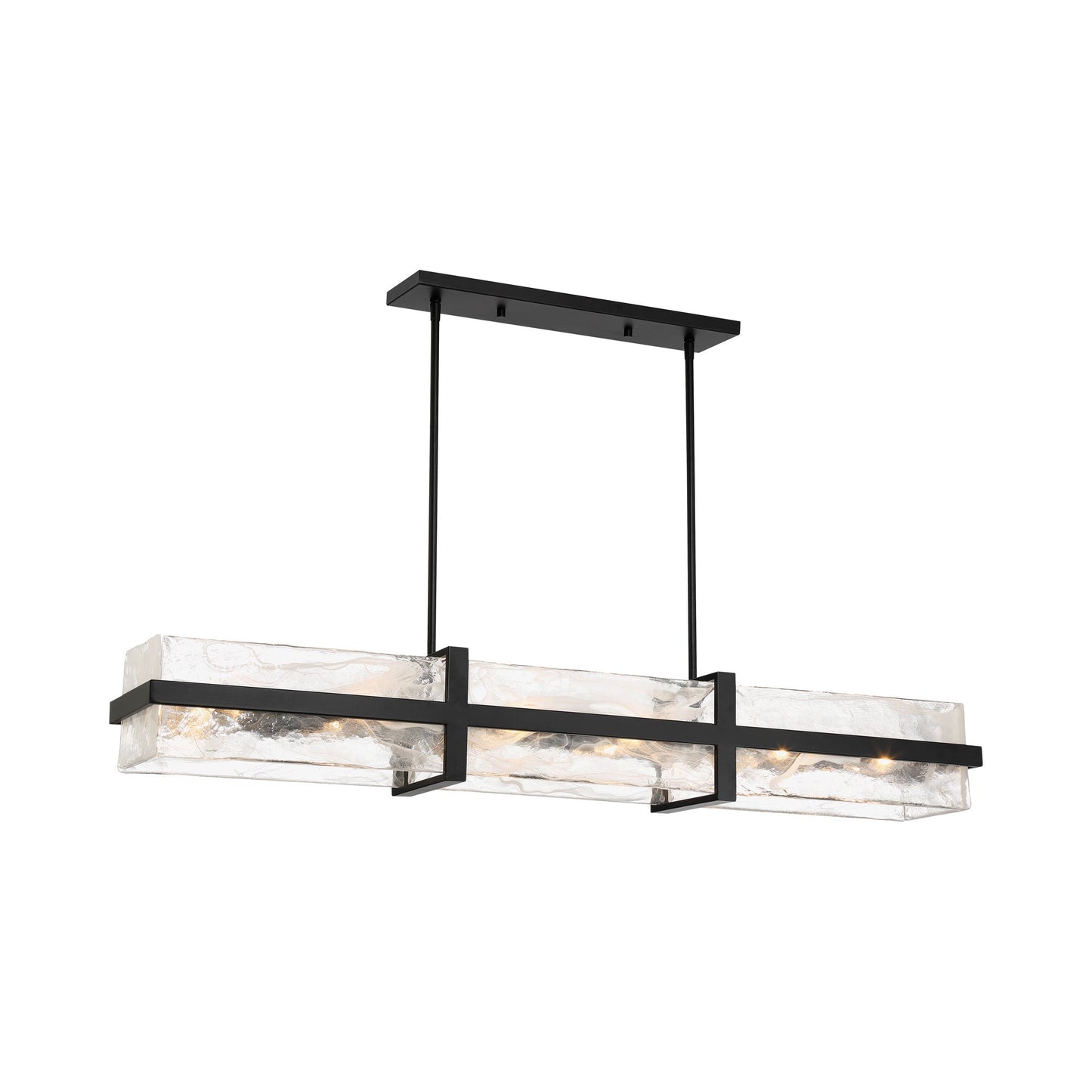 Cloud Break Linear Pendant Light (48-Inch).