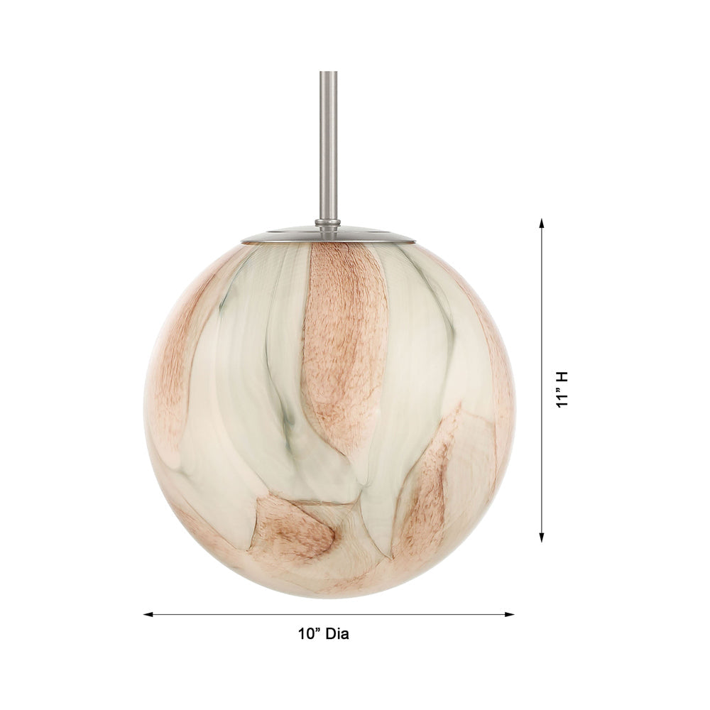 Desert Pendant Light - line drawing.