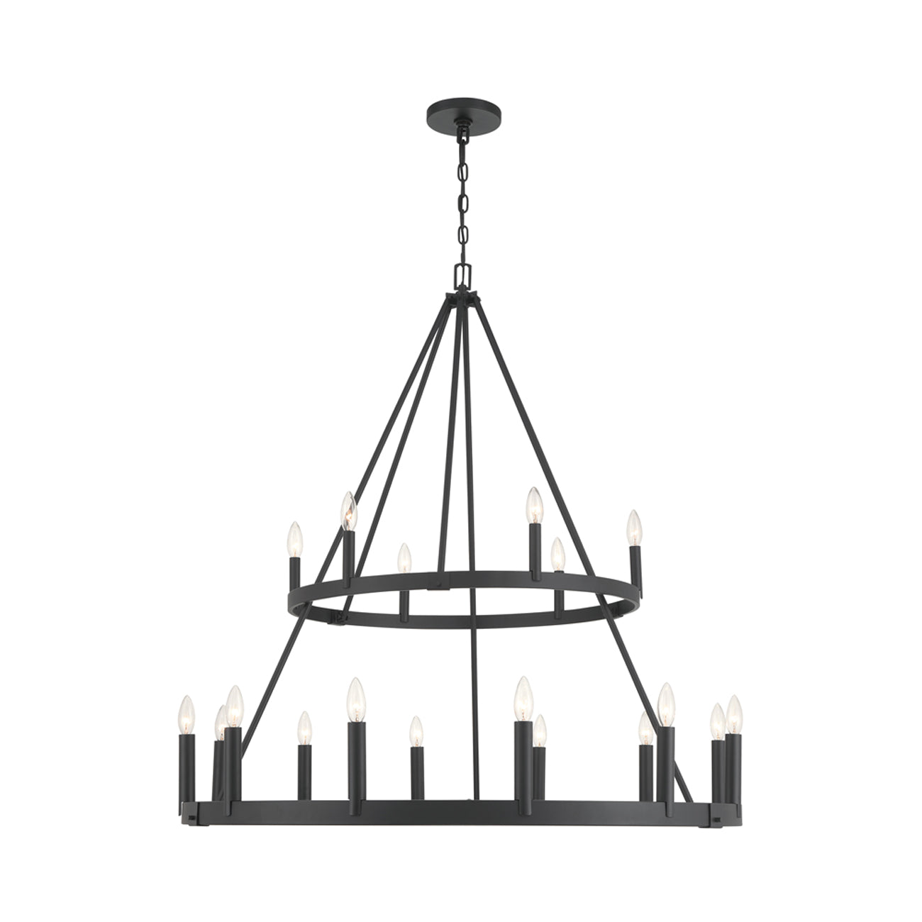 Dutton Chandelier in Black Coal (18-Light).