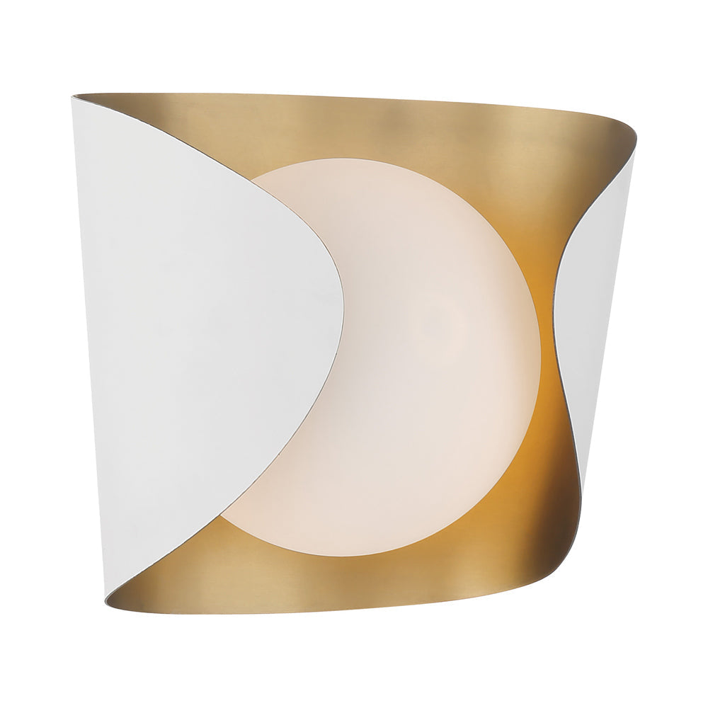 Flare Bath Wall Light in San White.